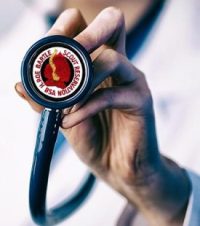 Stethoscope with H. Roe Bartle logo